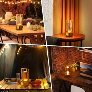 Stylish Touch-Activated Table Light USB Rechargeable, Dimmable, Luxury Design for Bedside & Hospitality