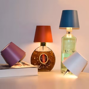 Creative Headlight Embedded Portable Rechargeable RGB Dimmable for Bar Restaurant Camping Decor LED Bottle Lamp